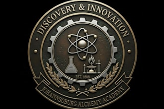 design vintage science lab mascot logo for your business
