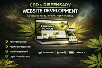 build cbd, thc, vape ecommerce store on wordpress, shopify or ecwid