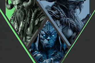 design a professional fantasy, rpg, scifi game, nft logo