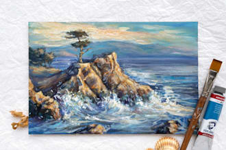 paint a personalized acrylic painting from your landscape photo
