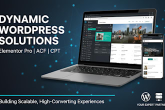 build a dynamic wordpress website using acf and elementor pro