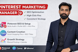 be your pinterest marketing manager for SEO and paid traffic