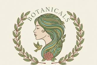 design a cute and stylish girl logo for your brand