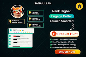 create a product hunt launch plan and help you rank organically