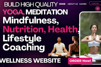 fitness, wellness website, yoga nutrition, health lifestyle coaching website