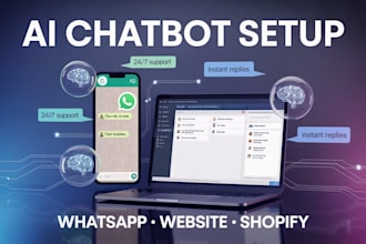 setup an ai chatbot for your website whatsapp or shopify