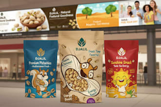 design eyecatching chips and nuts packaging