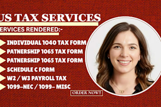 do US tax form w2, w3, 1099, w8ben, 1040, 1065, 940, schedule c return