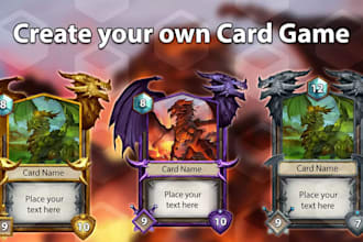draw card game design, trading card game, card game art, box design, board game