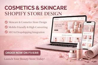 shopify store beauty website skincare website cosmetics store shopify marketing