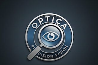 design a professional and eye catching magnifier logo for your brand