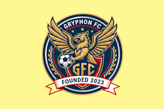 make sports team logo and sports event or academy