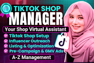 manage tiktok shop, affiliate marketing, influencer outreach for brands