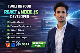 develop responsive landing page using HTML CSS react