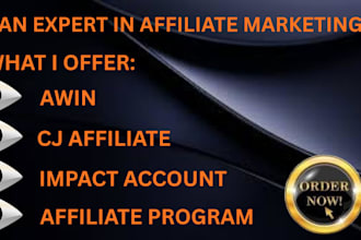 help you get approve on awin, cj affiliate and impact account program