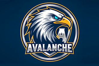 draw wonderful style for eagle mascot logo design service