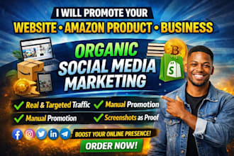promote your website link shopify product book coin crypto or any link