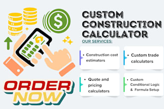setup calcapp calconic outgrow shout calculoid formaloo construction calculator