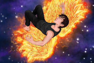 create custom digital illustrations in manga and styles