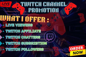 bring organic real live viewers and chatters to your twitch live stream
