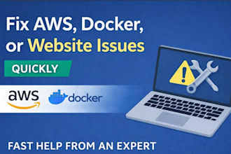fix any AWS, docker, or website issues