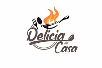 design food restaurant drinks and fruits logo