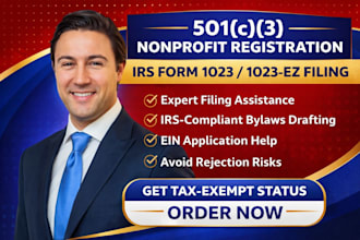file your 501c3 paperwork, nonprofit registration, form 1023,1023 ez, bylaws