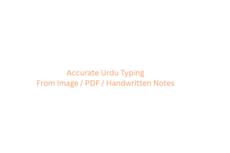 do accurate urdu typing and basic data entry