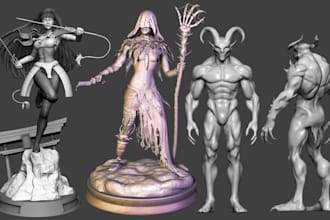 sculpt 3d action figures, toy, 3d statue, dnd figurine, 3d model for 3d printing