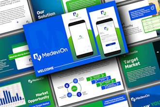 design a premium investor pitch deck and powerpoint presentation