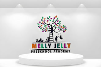 design childcare, daycare, preschool, education, kids and children logo