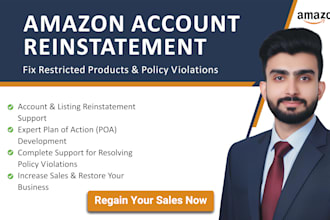 reinstate your amazon account and fix restricted product violations