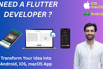 develop flutter apps for android, ios, and macos