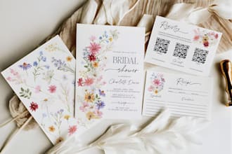 setup etsy shop, create editable invitation card for etsy digital products store