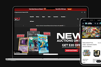 design trading card shopify pokemon website trading card store tcg pokemon store