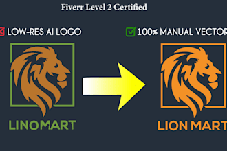 fix text, redraw, and vectorize your ai generated logo