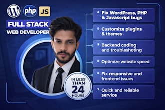 fix wordpress, PHP, and javascript bugs professionally