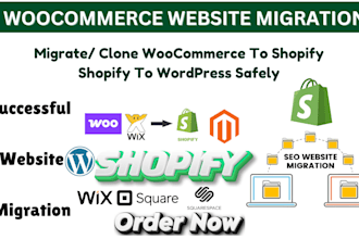migrate transfer woocommerce domain website redirect store catalog to shopify