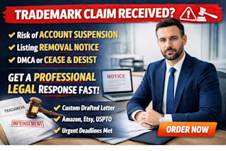 help you respond to a trademark infringement claim or legal notice