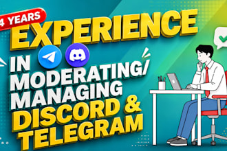 be your crypto discord and telegram community moderator