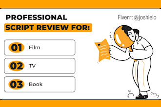 get a professional review of your film, TV, or book script