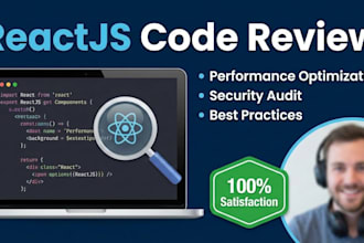 perform a reactjs code review for performance, security, and clean architecture
