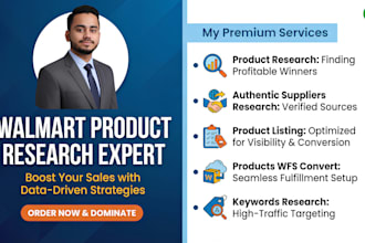do product research, list, convert,wfs product and suppliers