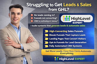 build a high converting gohighlevel ebook funnel, optin funnel and landing page