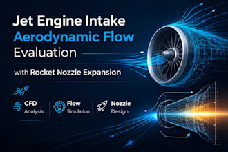jet engine intake aerodynamic flow evaluation with rocket nozzle expansion