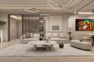 living and dining interior design