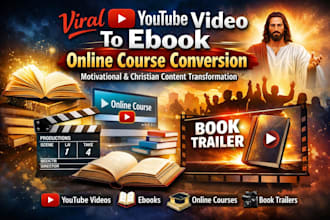 viral youtube video to ebook online course to ebook motivational video to ebook