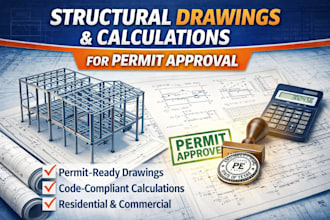 create structural drawings and calculations for permit approval