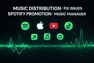 music distribution, music manager, fix distribution issues and promotion