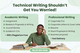 do quality technical writing, research and report writing